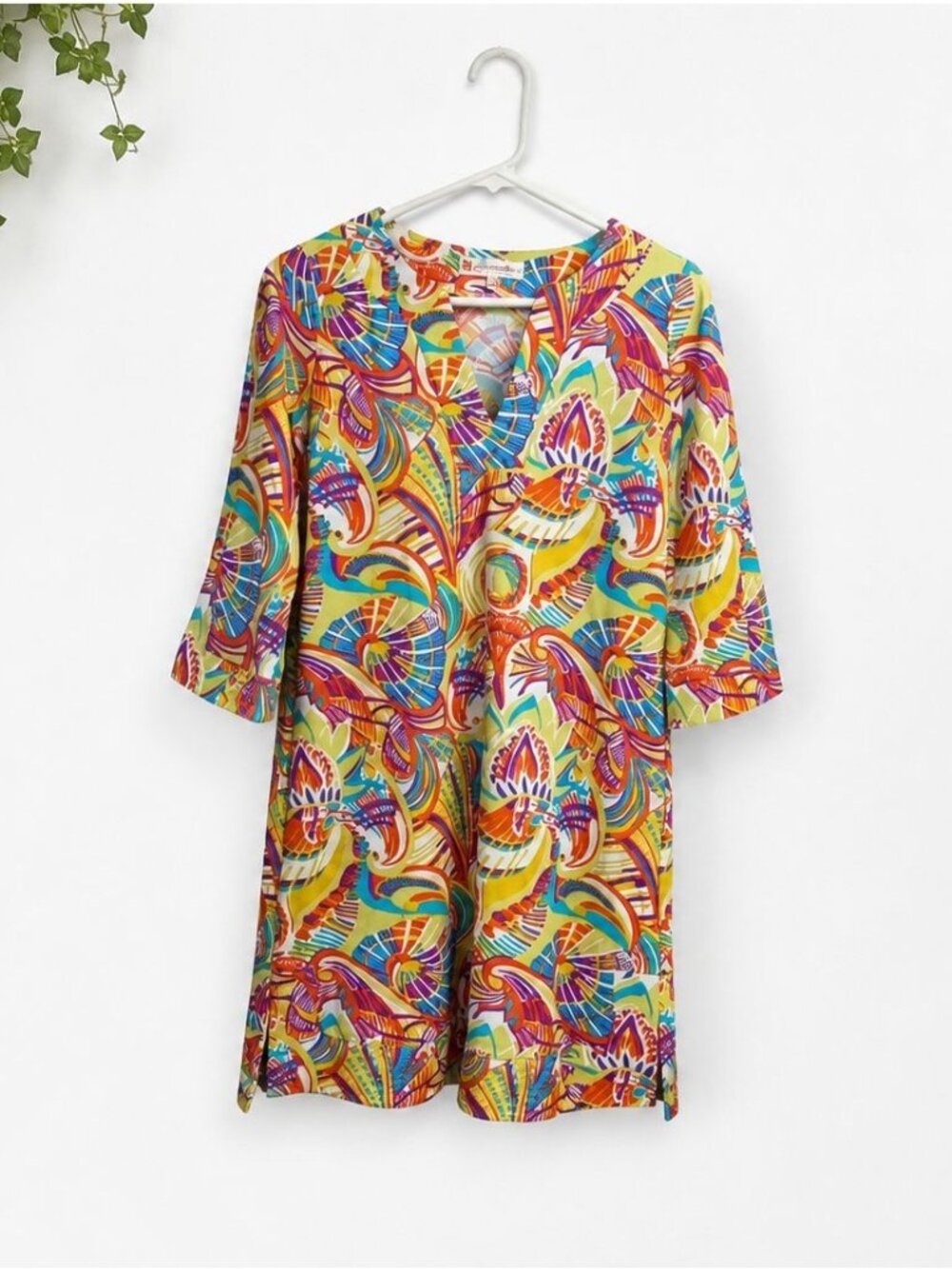 Jude Connally Megan Paisley Print Shift Dress XS Colorful Resort Dress